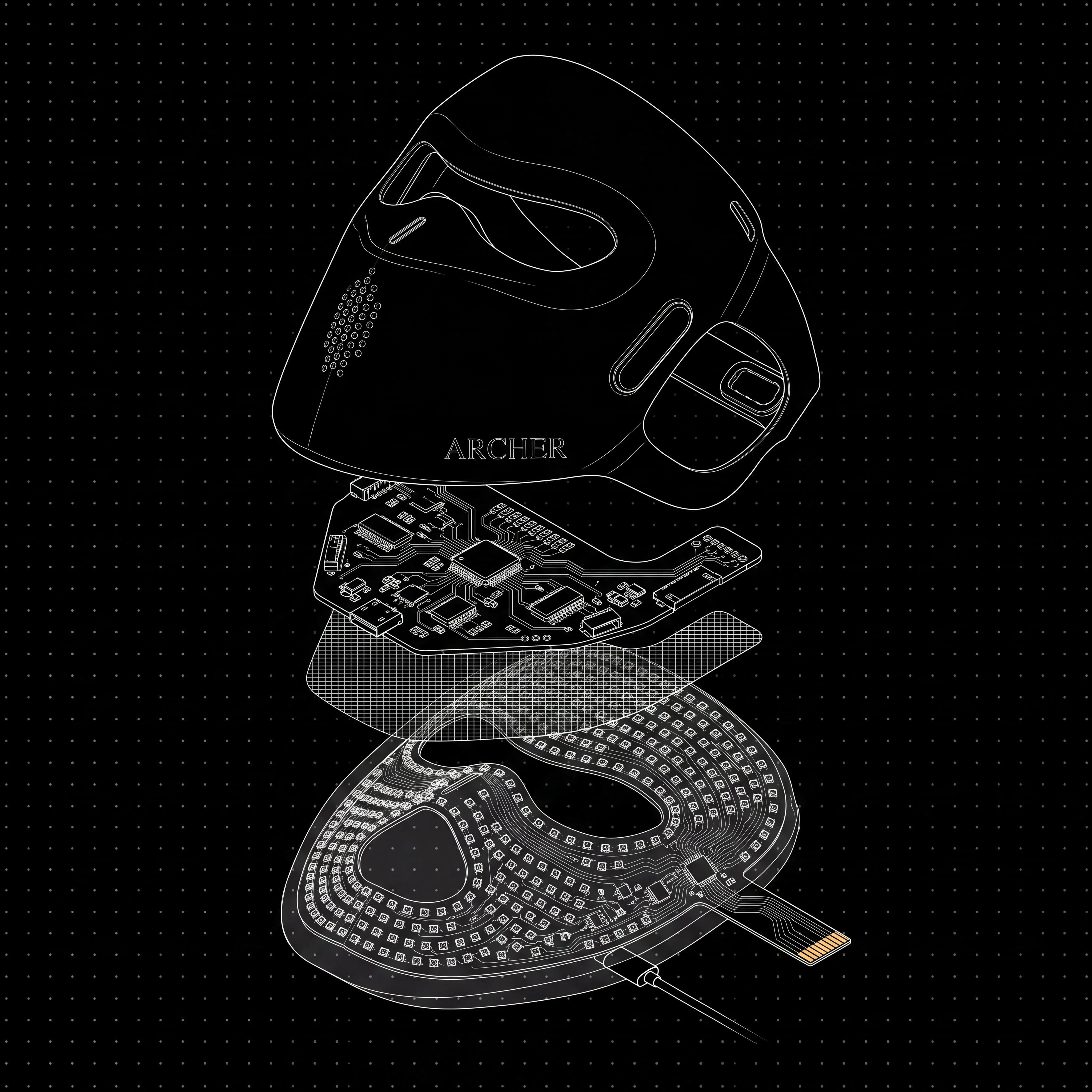 Schematic of the ARCHER AEROARC IR™ light delivery system.